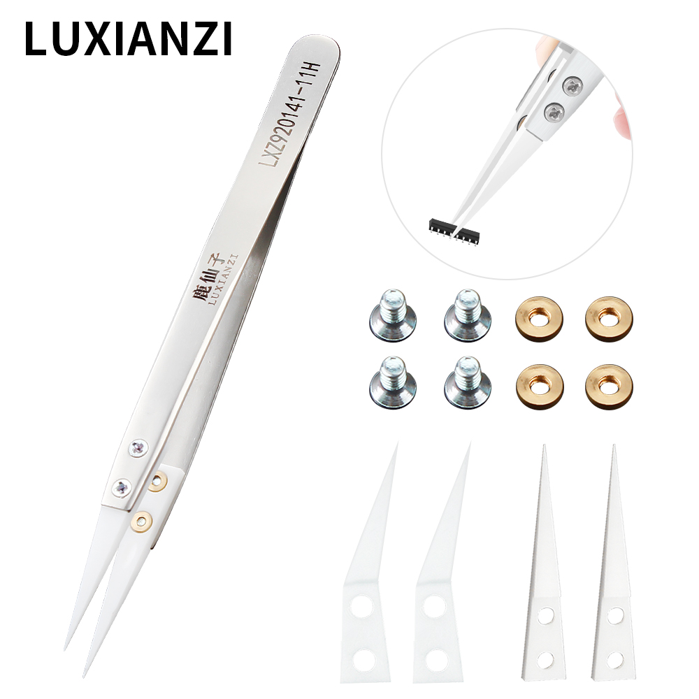 Tippet Line - LUXIANZI Ceramic Tweezers Pinzas Precision Fingerprint