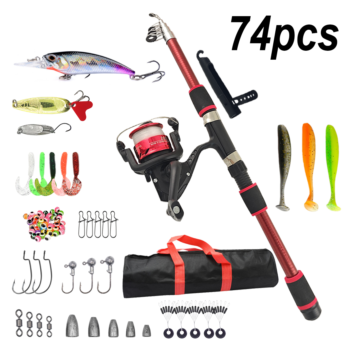Saltwater Line - Fishing Pole Set Full Kits With