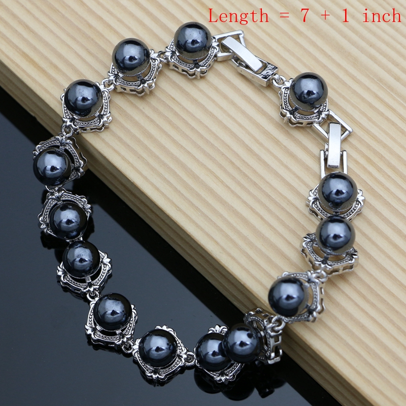 Black Pearls 925 Silver Jewelr - Freshwater Line avis et prix