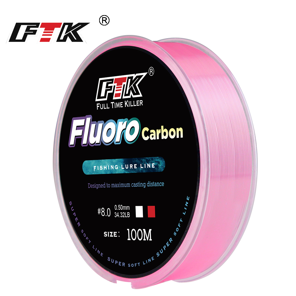 FTK 100m 4.13-34.32LB Fluoroca - Ice Fishing Line avis et prix