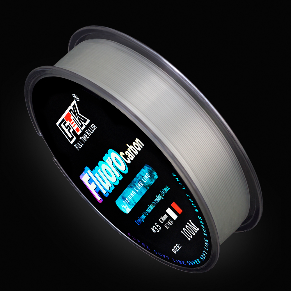 FTK 100m 4.13-34.32LB Fluoroca - Ice Fishing Line avis et prix