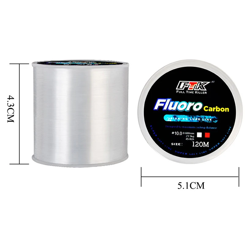120M Fishing Line 0.14mm-0.6mm - Fluorocarbon Line avis et prix