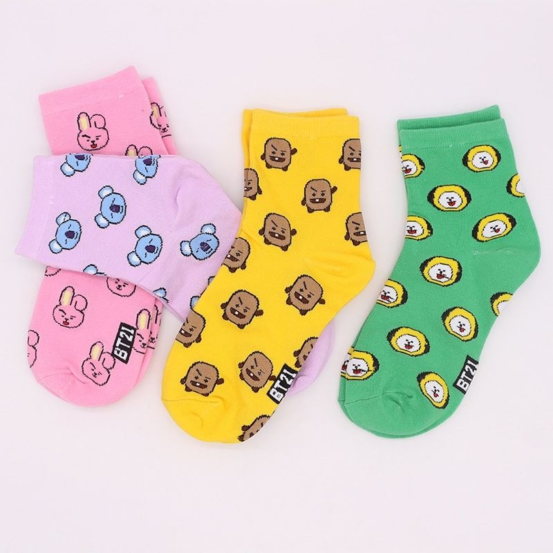 Kawaii BT21 Cartoon Socks Cute - Tippet Line avis et prix