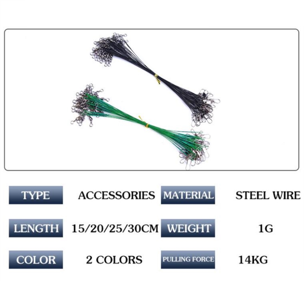 10pcs/lot Anti Bite Steel Fish - Leader Line avis et prix