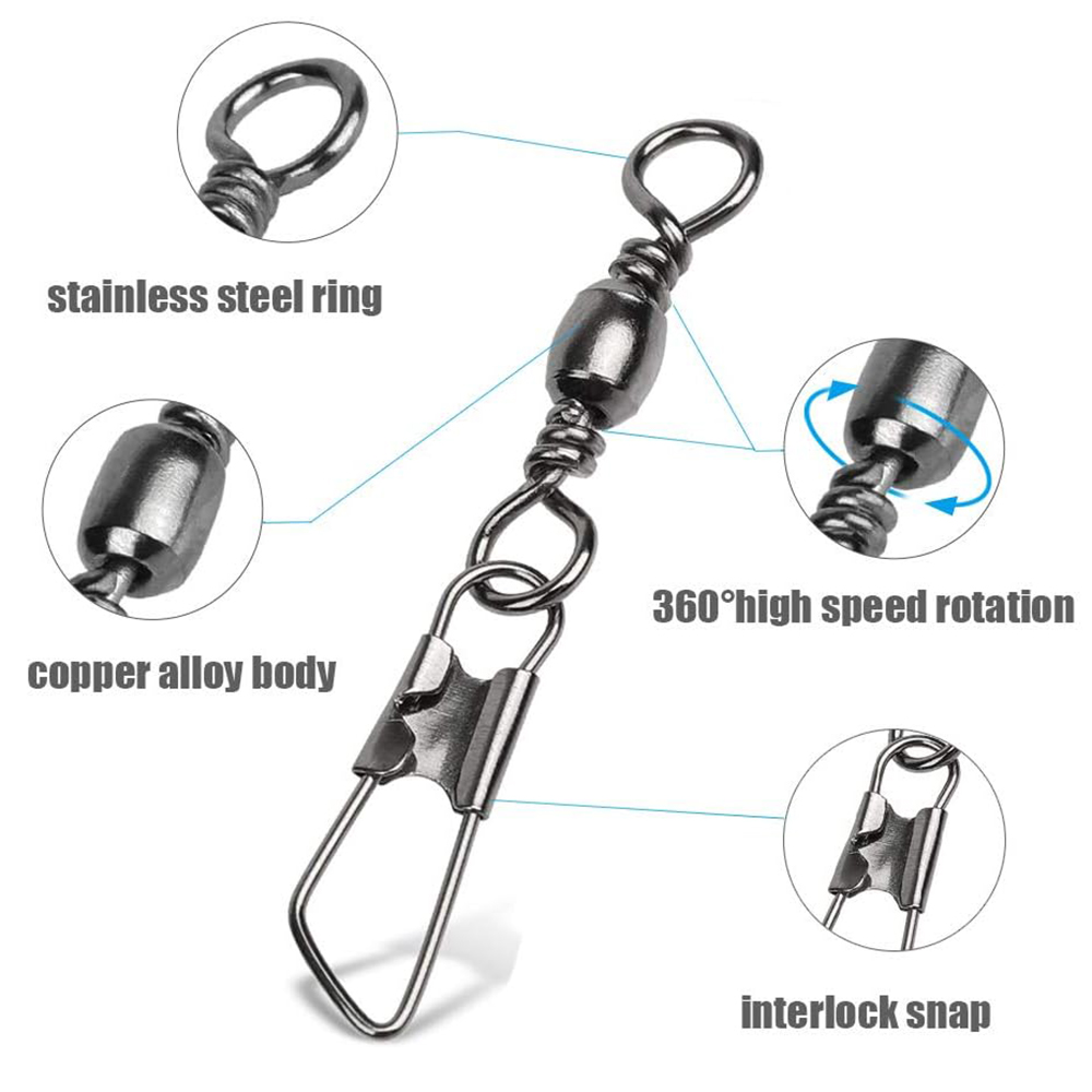 50Pcs Stainless Steel Snap Swi - Saltwater Line avis et prix