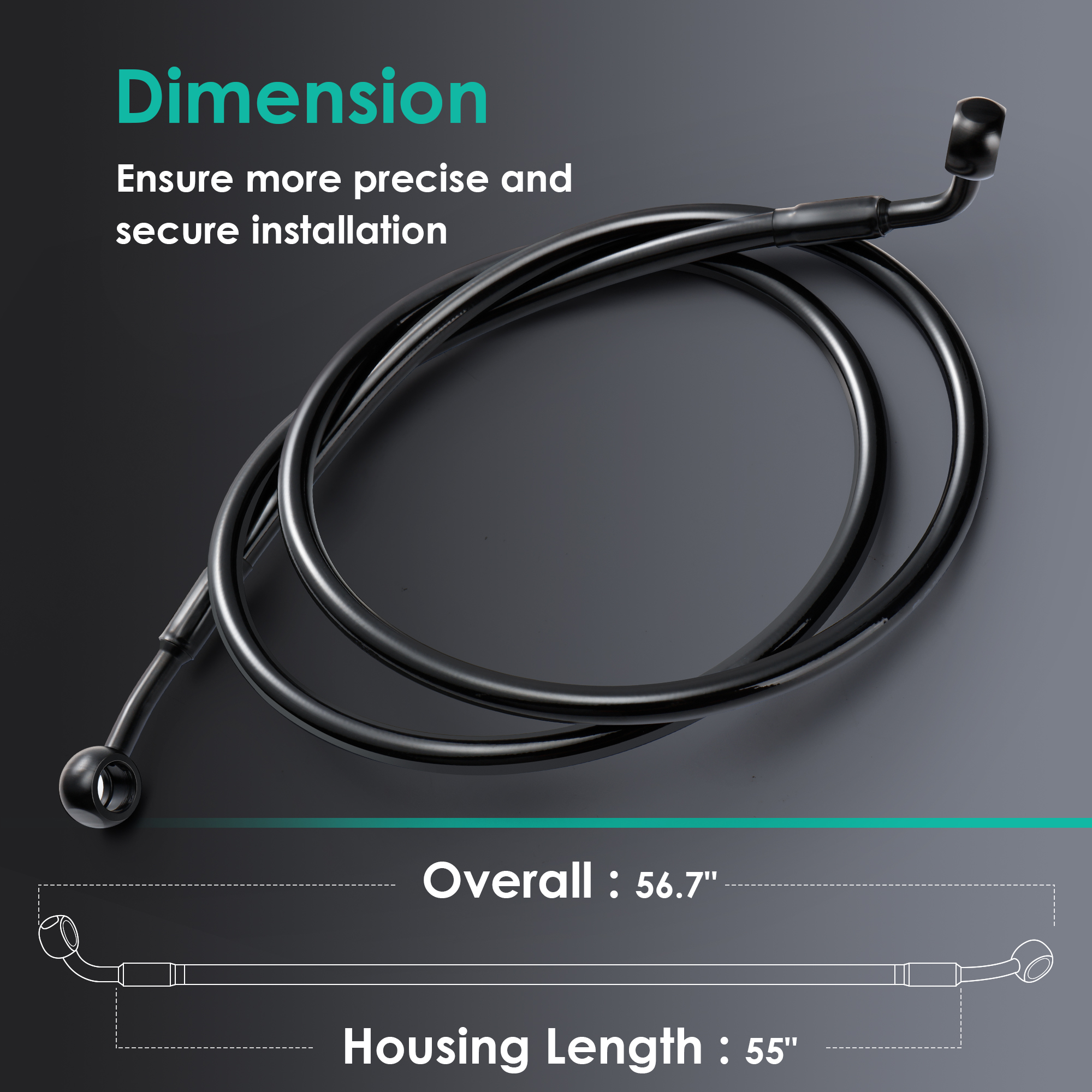 140/145/150CM Front Brake Line - Braided Line avis et prix