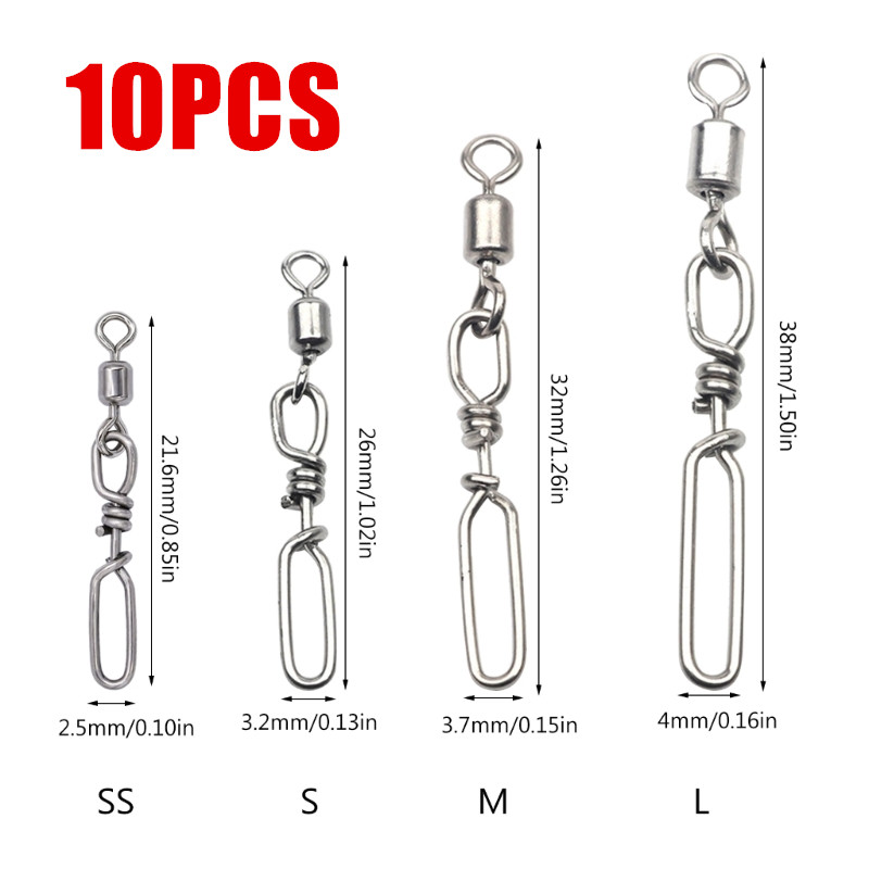 10Pcs Stainless Steel Quick Sn - Saltwater Line avis et prix