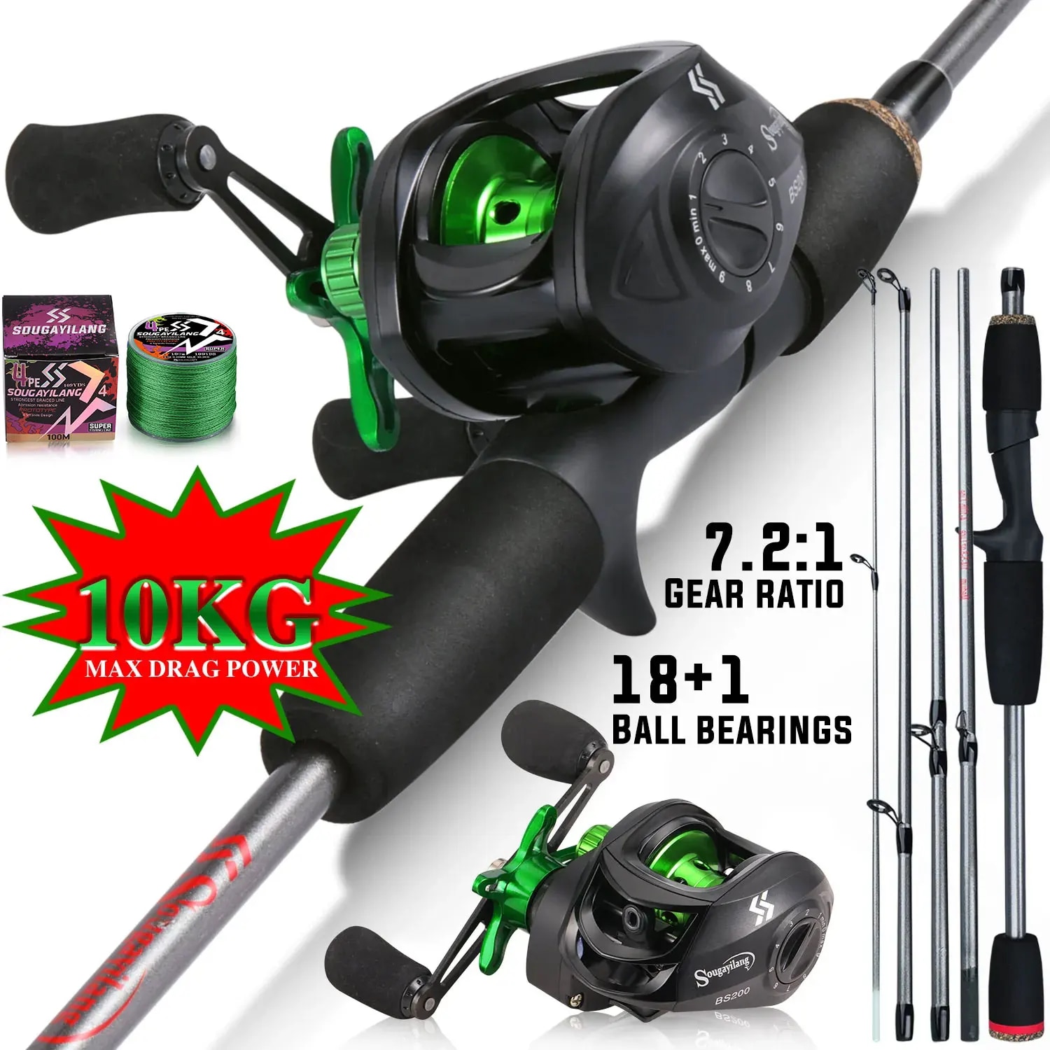 Sougayilang Fishing Rod Combo  - Saltwater Line avis et prix
