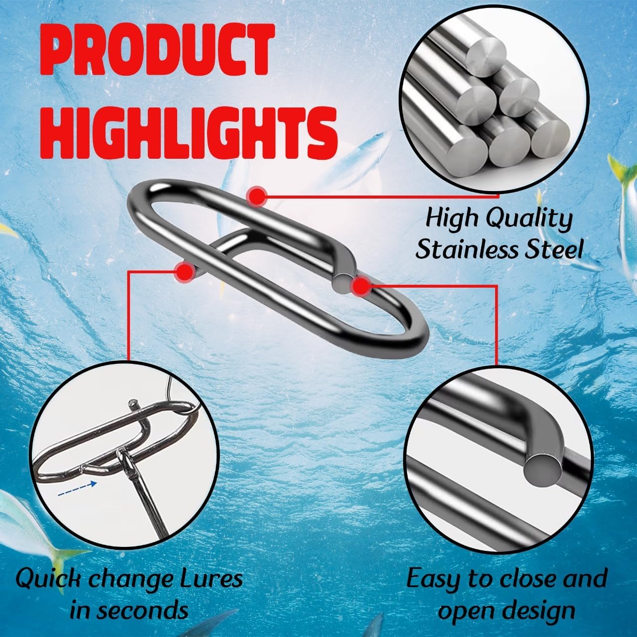 9KM Fishing Snap Kit 110pcs Po - Saltwater Line avis et prix