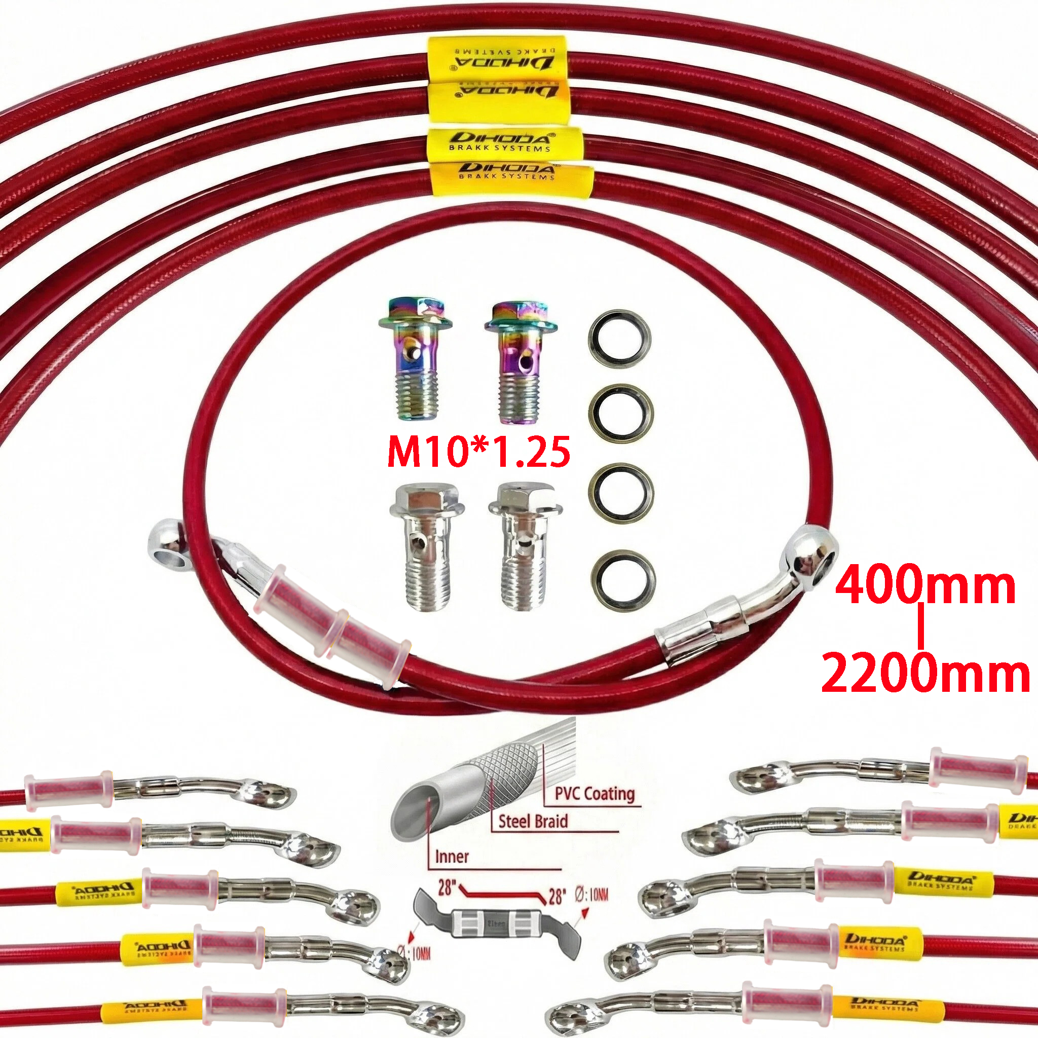 Universal 400-2400mm Motorcycl - Braided Line avis et prix