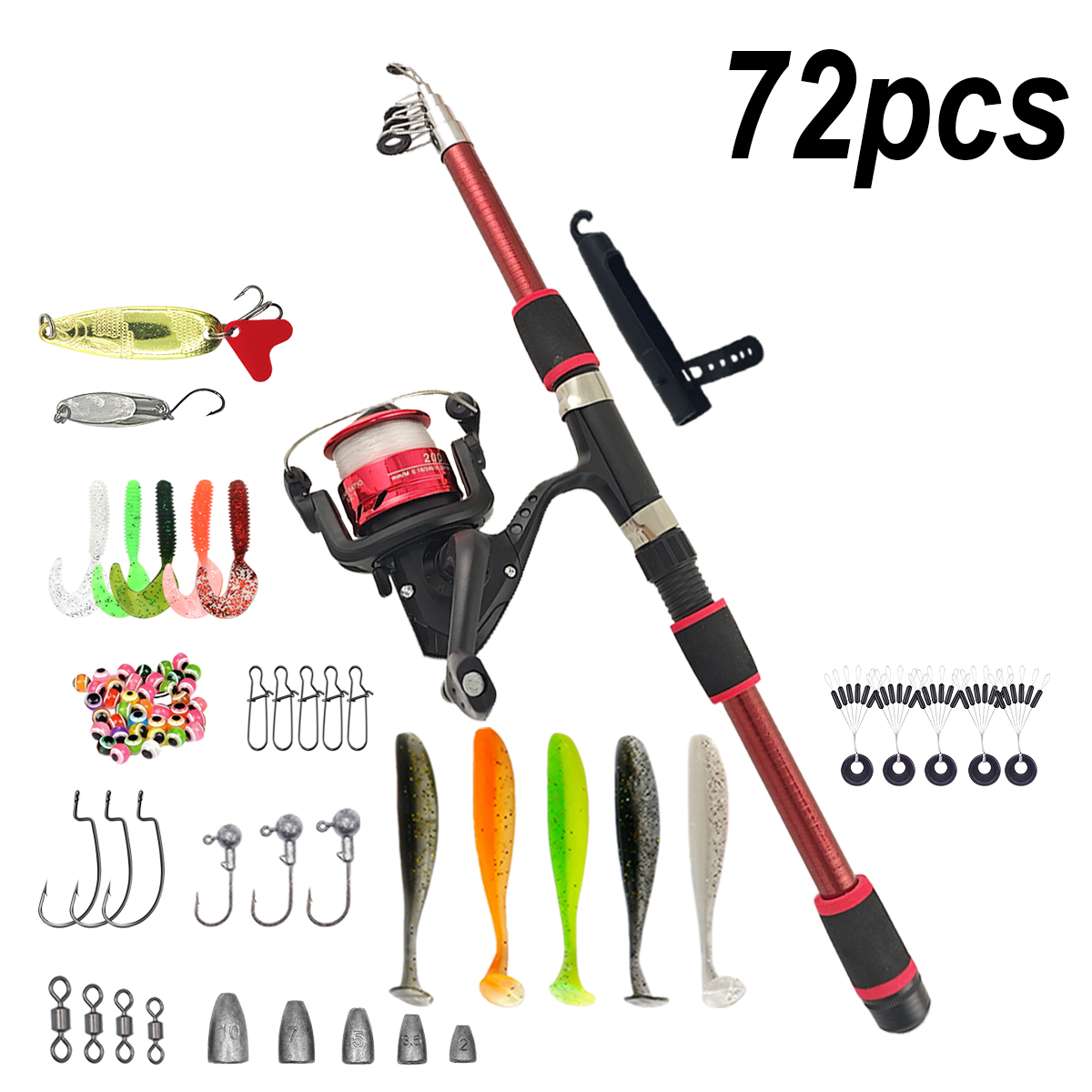 Fishing Pole Set Full Kits Wit - Saltwater Line avis et prix