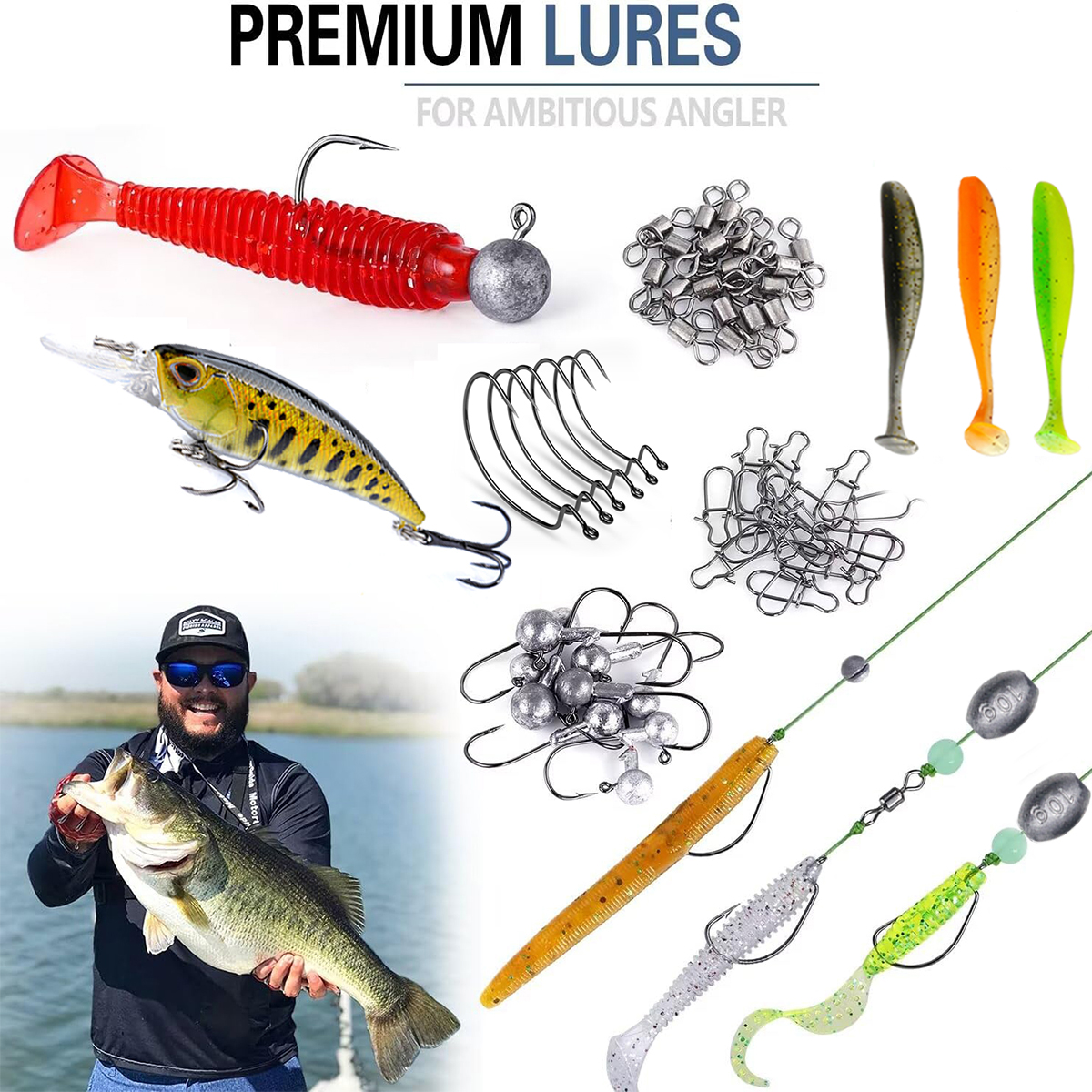 Fishing Pole Set Full Kits Wit - Saltwater Line avis et prix