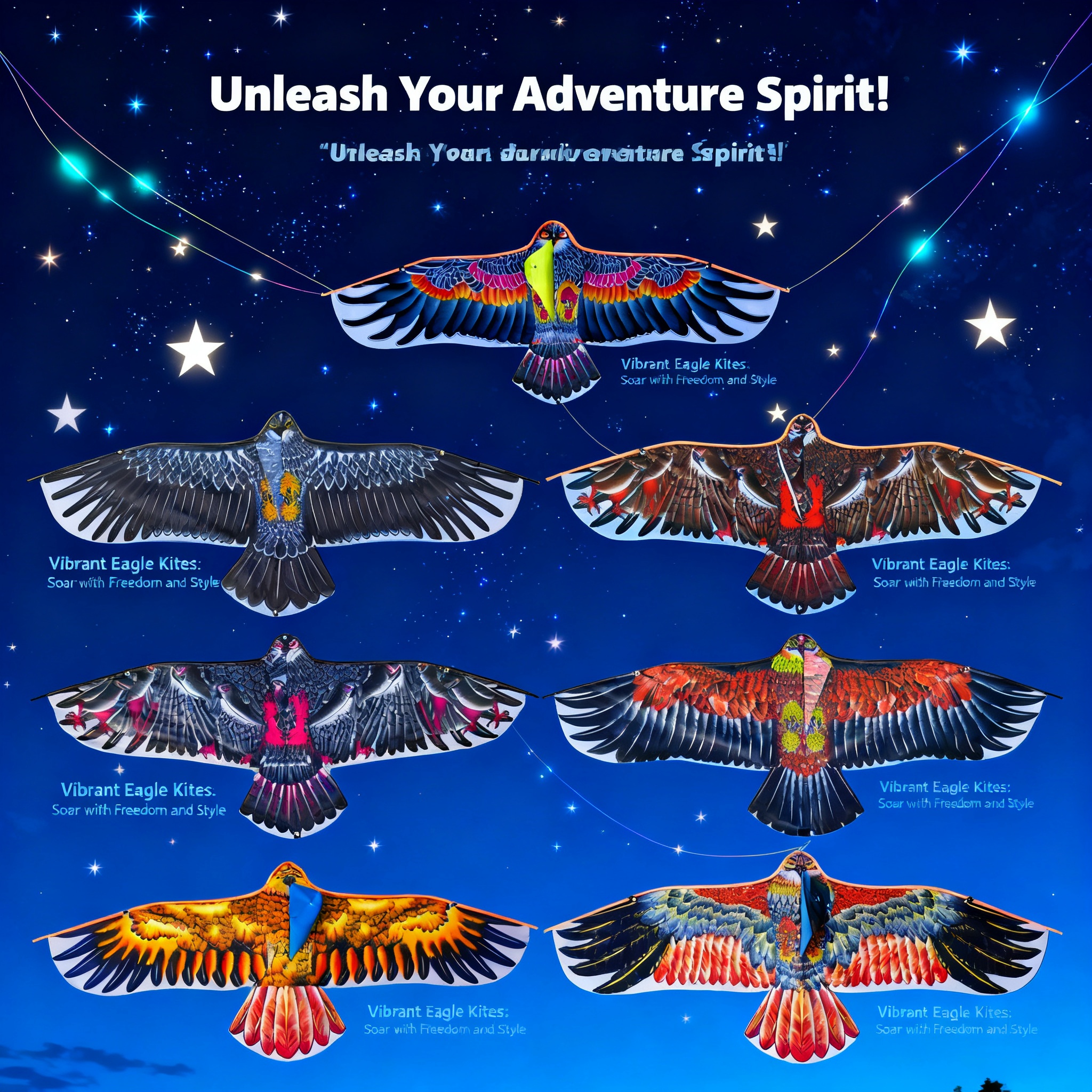 1.1m Eagle Kite With 30m Kite  - Fly Line avis et prix