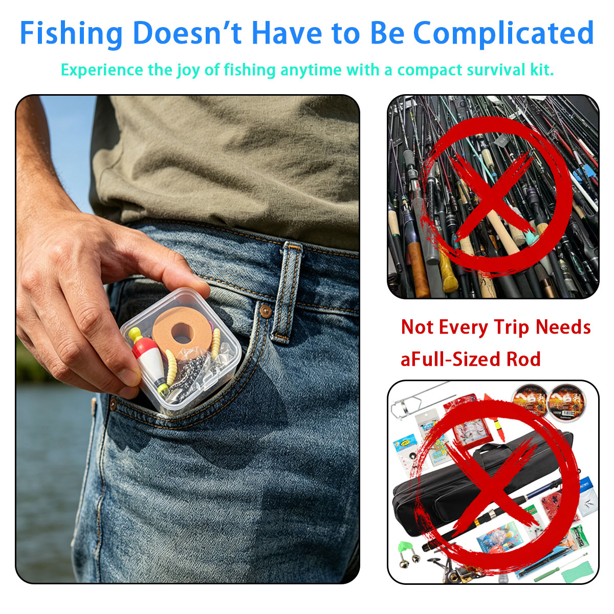 Portable Emergency Fishing Gea - Fishing Line Box avis et prix