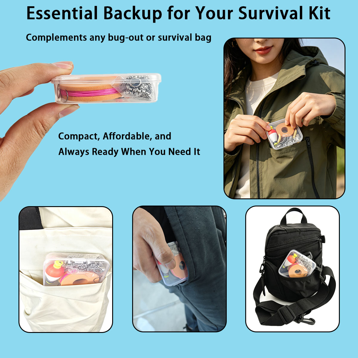 Portable Emergency Fishing Gea - Fishing Line Box avis et prix