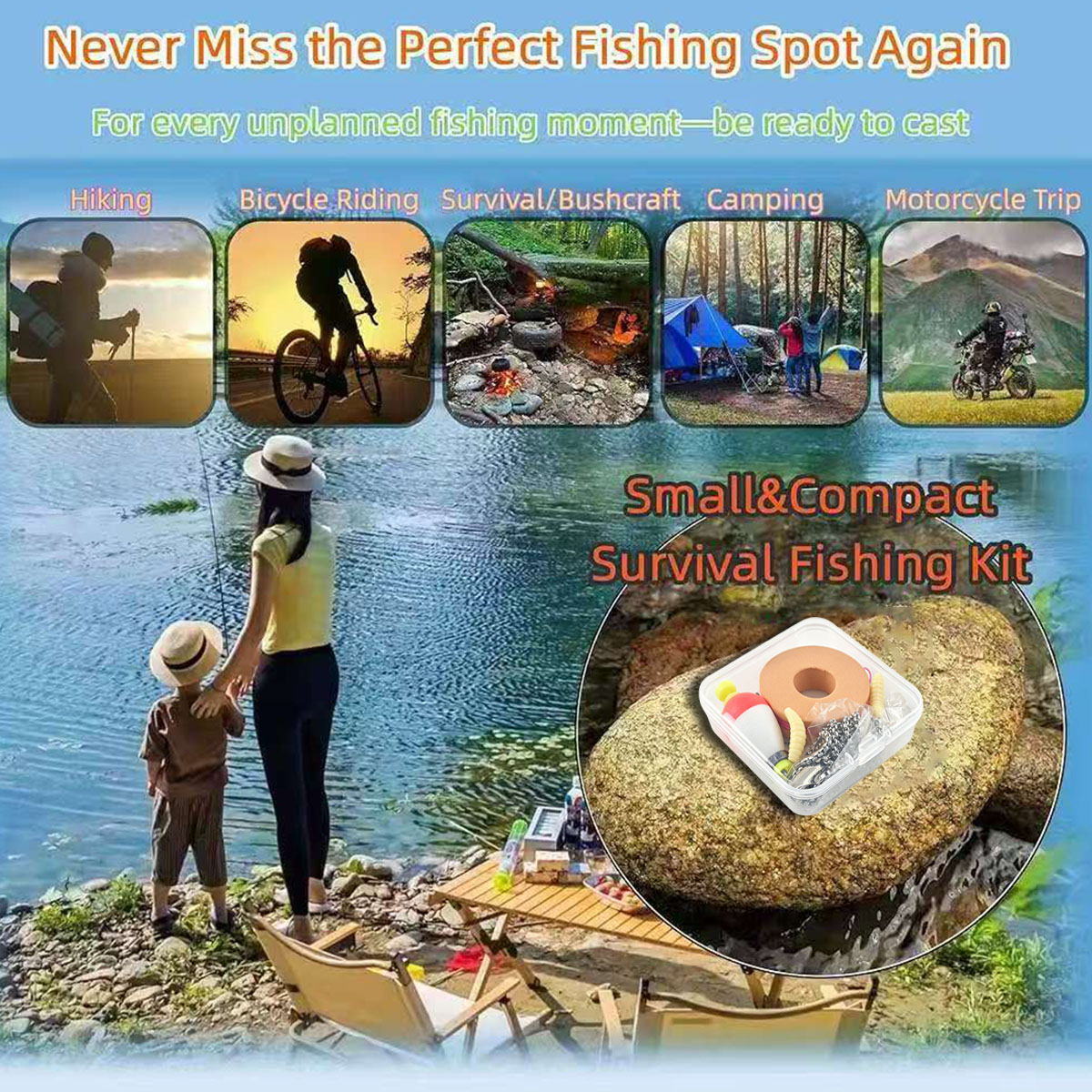 Portable Emergency Fishing Gea - Fishing Line Box avis et prix