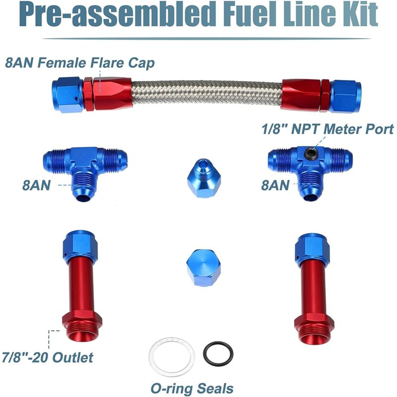 4150 Carburetor Fuel Line Kit  - Braided Line avis et prix
