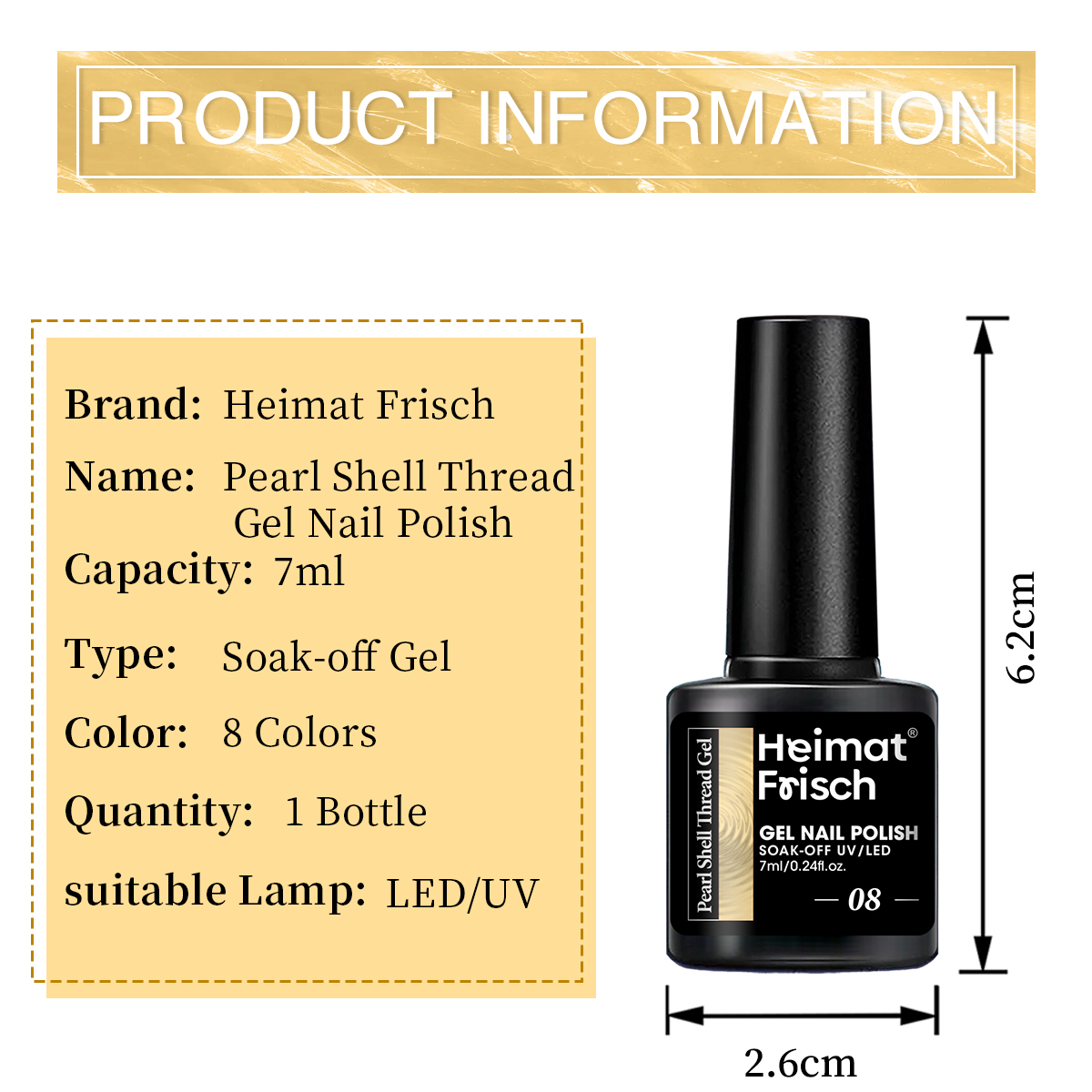 1 piece of shell line gel nail - Copolymer Line avis et prix