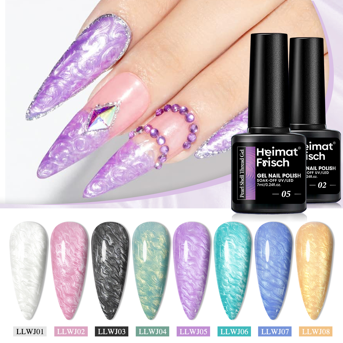 1 piece of shell line gel nail - Copolymer Line avis et prix