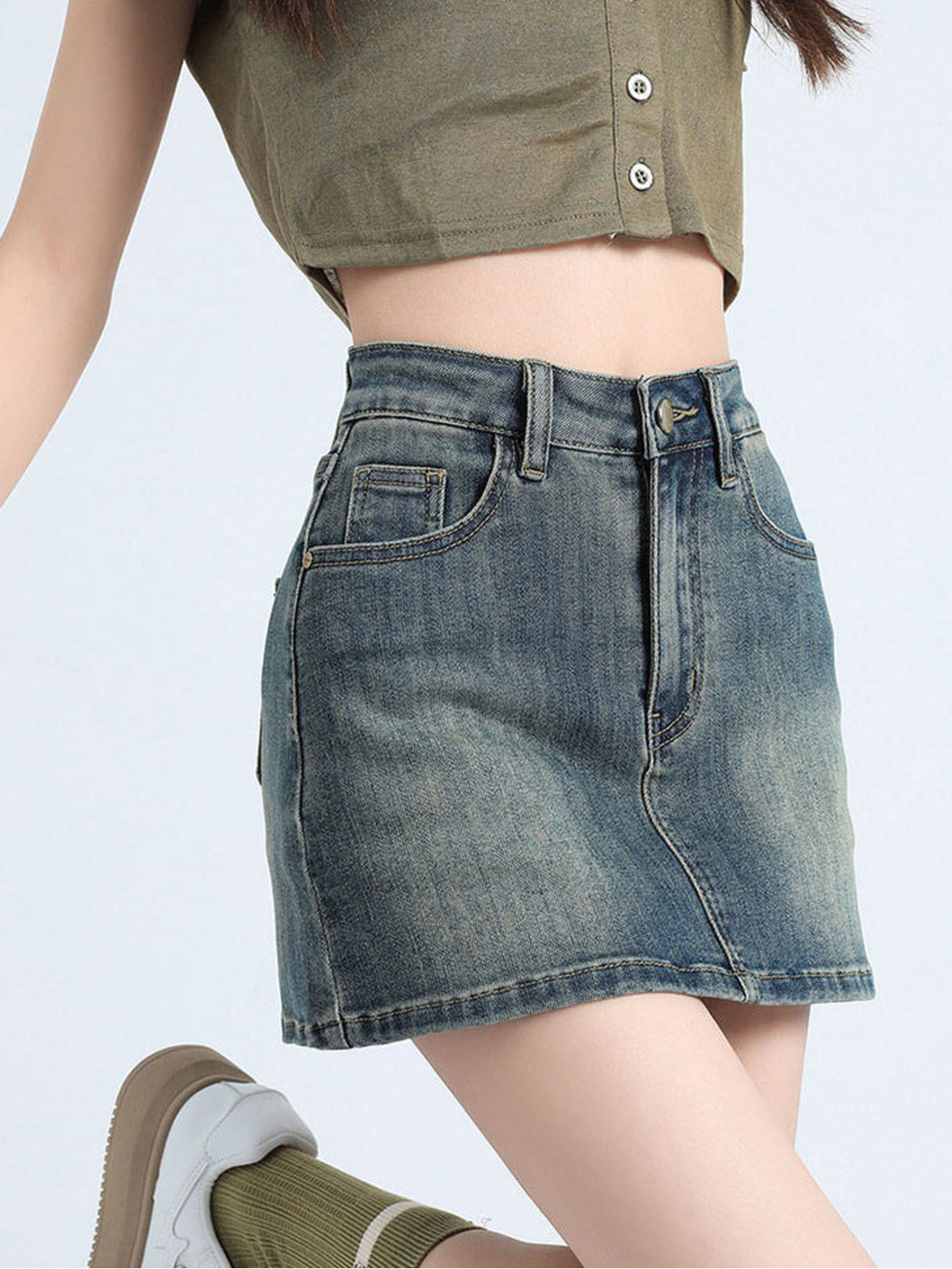 Women's Vintage Washed Denim S - Fly Line avis et prix