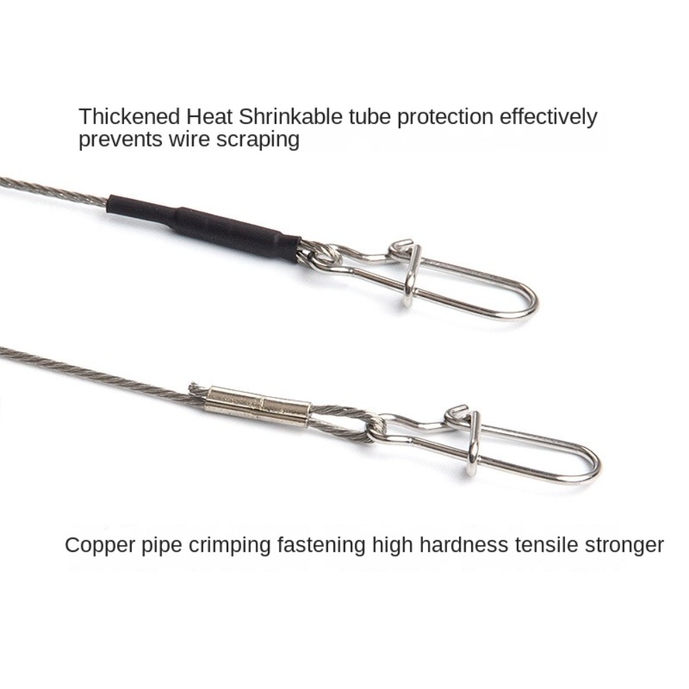5PCS 20/30/40cm strands Stainl - Leader Line avis et prix